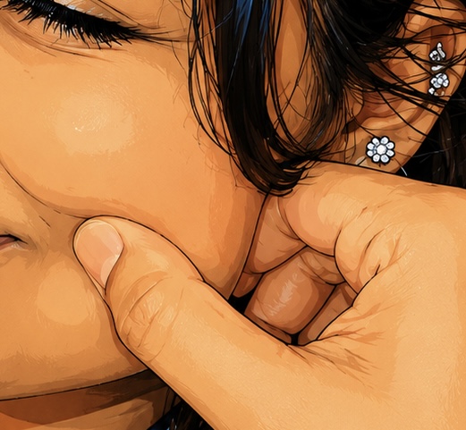 Lilly's cheeks
