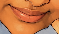 Lilly's smile and lips